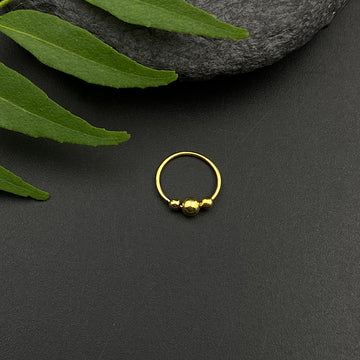 Bead String Nose Ring (gold plated)